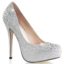 Destiny Silver Rhinestone Embellished Pumps by Fabulicious by Pleaser USA PL-DESTINY-06RSGFA