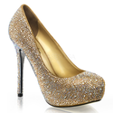 Tan Prestige Rhinestone Covered High Heel Pump by Pleaser Day & Night PL-PRESTIGE-20TAN