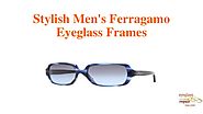 Stylish men's ferragamo eyeglass frames
