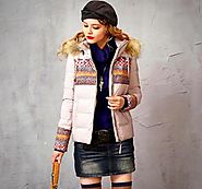 Warm parka coat for Women | Ladies fur hooded parka coat online - Aleya Collections