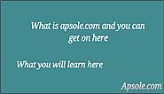 What is apsole and what you will learn here everything defined - Apsole
