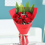 Stunning Red Roses Bunch | Buy Rose Bouquet Online For Delivery