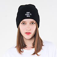Men Hat Winter Thermal Acrylic Cap Letter Embroidery Female