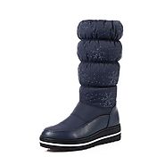 Snow Boots Female Winter Thick Bottom Feather Plus Down Warming Mid-barrel Large Boots 109