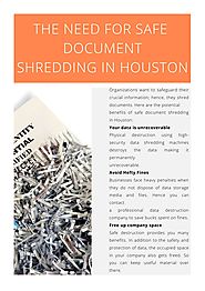 The Need for Safe Document Shredding in Houston