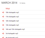 MARCH 2014 - Click here to see all tracks