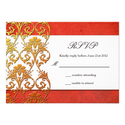 Red Asian Swirl Wedding RSVP
