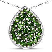 Chrome Diopside .925 Sterling Silver Pendant