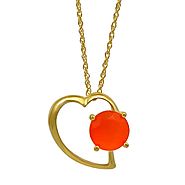 Gold Plated Pendant With Amazing Heart Shape - Best Gift for Valentines Day