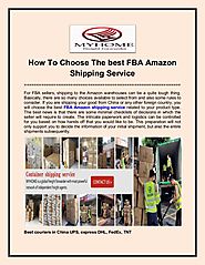 How To Choose The best FBA Amazon Shipping Service