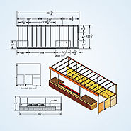 Custom Millwork Shop Drawings for installation of Millwork Furniture