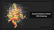 Ganesh Chalisa In Hindi With Meaning - Grabme.in