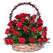 Red Basket Arrangment