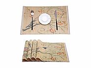 KFZ Natural Bamboo Placemats for Dining Table