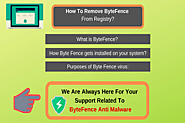 How do I remove ByteFence from registry?