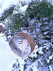 Easy Birch Bark Christmas Tree Ornaments