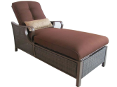 Rich Brown Chaise Lounge - Outdoor Living - Patio Furniture