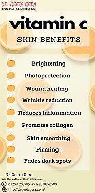Vitamin C Brightens your skin & gives... - Dr. Geeta Gera Skin, Hair & Laser Clinic | Facebook