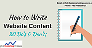 How to Write Content Writing