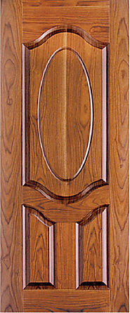 Moulded Veneer Doors - Mirror Oval Walnut
