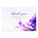 Purple Rose Wedding Thank You Card