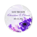 Purple Rose Romantic Wedding Sticker