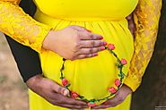 Family lifestyle photography by Shambhavi || Lovely yellow & electric blue on a Delhi winter morning, N's pregnancy s...
