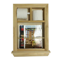 Wood Toilet Paper Holder with Magazine Rack