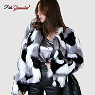 Fine Design Leather Coat With Fur by Pals Grossisten