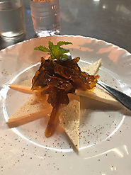 Chees with papaya (caramelized) - delicious