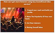 How can I get more listeners using buy SoundCloud Likes service?