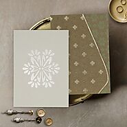 YELLOW METAL MATTE FLORAL THEMED - FOIL STAMPED WEDDING INVITATION : CW-8237E - IndianWeddingCards