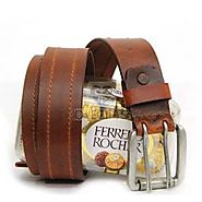 Buy Leather Belt N Chocolates Online Same Day Delivery - OyeGifts.com