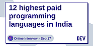 12 highest paid programming languages in India - DEV Community 👩‍💻👨‍💻