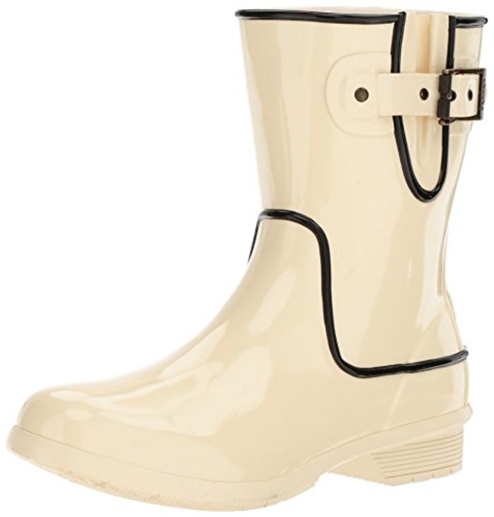 red wide calf wellies