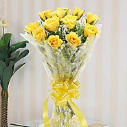 Buy or Order Passionate Yellow Roses Online | Midnight Gifts Online - OyeGifts.com