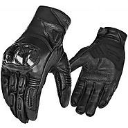 INBIKE Unisex Leather Touch Screen Full Finger Outdoor Cycling Gloves