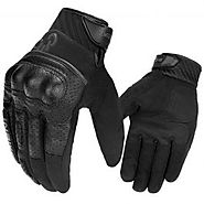 INBIKE Unisex Touch Screen Motorcycle Full Finger Bike Gloves with Hard Knuckle