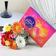 Mix Color of Roses and Gerberas with Celebration Pack