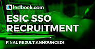 ESIC SSO Result 2019 Out - Check Final ESIC Results Here! - Testbook Blog