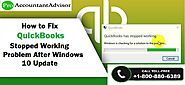Learn How to Fix QuickBooks Stopped Working After Windows 10 Update