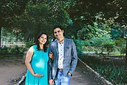 Family lifestyle photography by Shambhavi || Outdoorsy in bright blue: A's maternity shoot in Delhi || Shambhavi Kartik