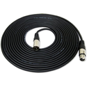 GLS Audio 25 foot Mic Cable Patch Cords - XLR Male to XLR Female Black Microphone Cables - 25' Balanced Mic Snake Cor...