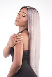 Brazilian Virgin Remy Human Straight Hair 1B/grey