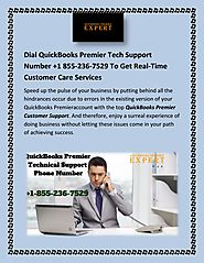 Dial QuickBooks Premier Tech Support Number +1 855-236-7529 To Get Real-Time Customer Care Services by Susan Sandoval...