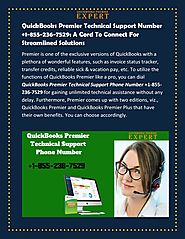 QuickBooks Premier Technical Support Number +1-855-236-7529: A Cord To Connect For Streamlined Solution