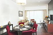 Living area with family dining room at Somerset Greenways Chennai