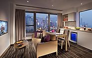 Living room of 1-Bedroom Deluxe in Somerset Victoria Park Hong Kong