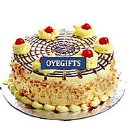 Buy / Order Half kg Affable Butterscotch Cake Online at Best Price Same Day- OyeGifts.com