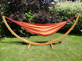 Brazilian Style Double Hammock with Bamboo Stand